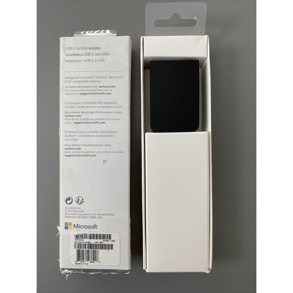 Microsoft‎ Surface - USB-C to VGA Adapter - HFR00001- Black